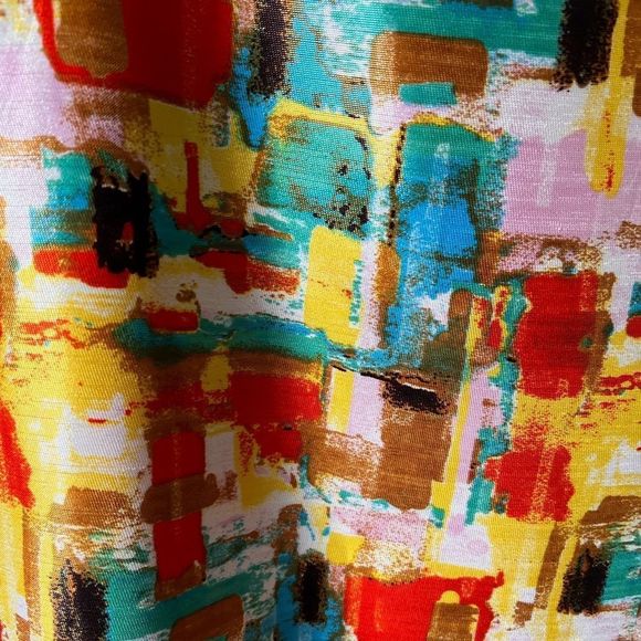 Tahari Arthur S. Levine Bright Multi Color Sleeveless Mini Dress Size 8 - Picture 5 of 7